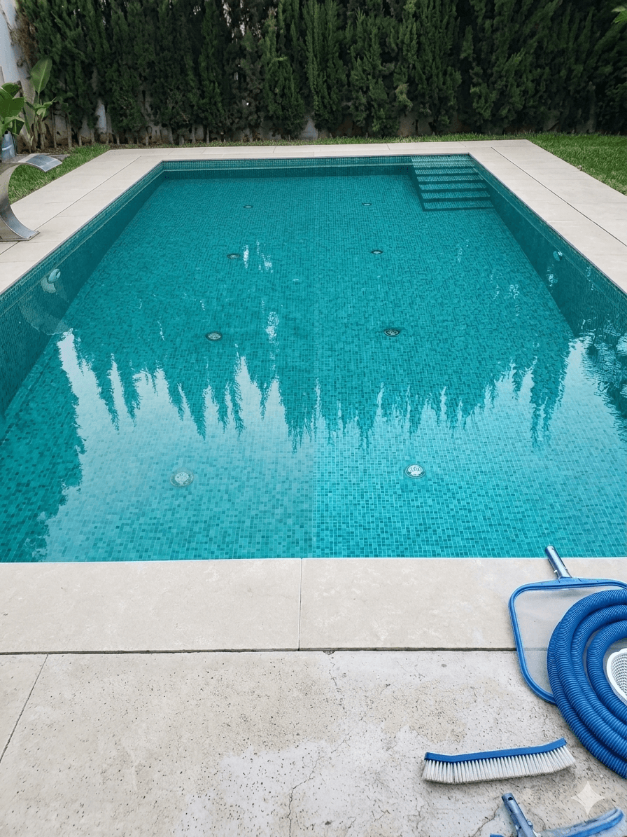 Piscine après intervention CristalBleu Services