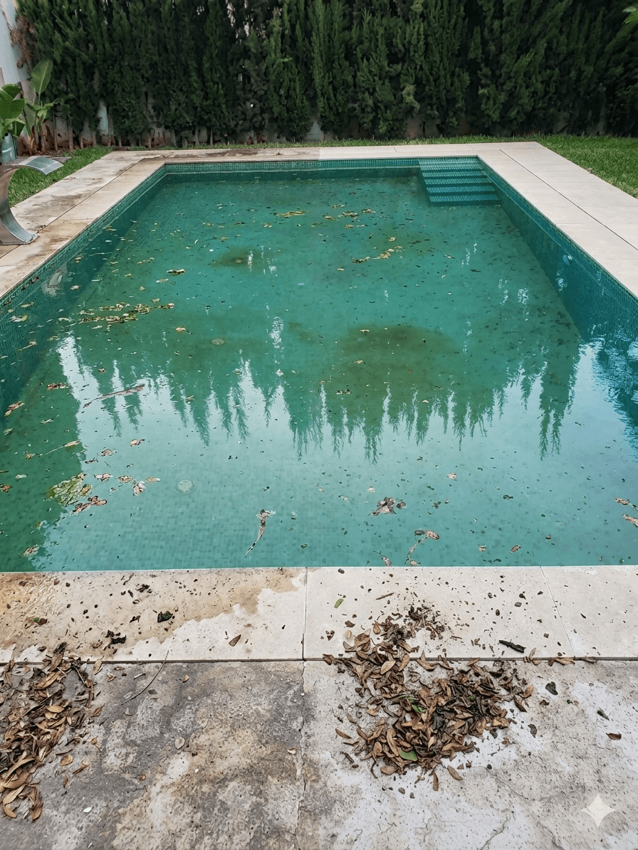 Piscine avant intervention CristalBleu Services