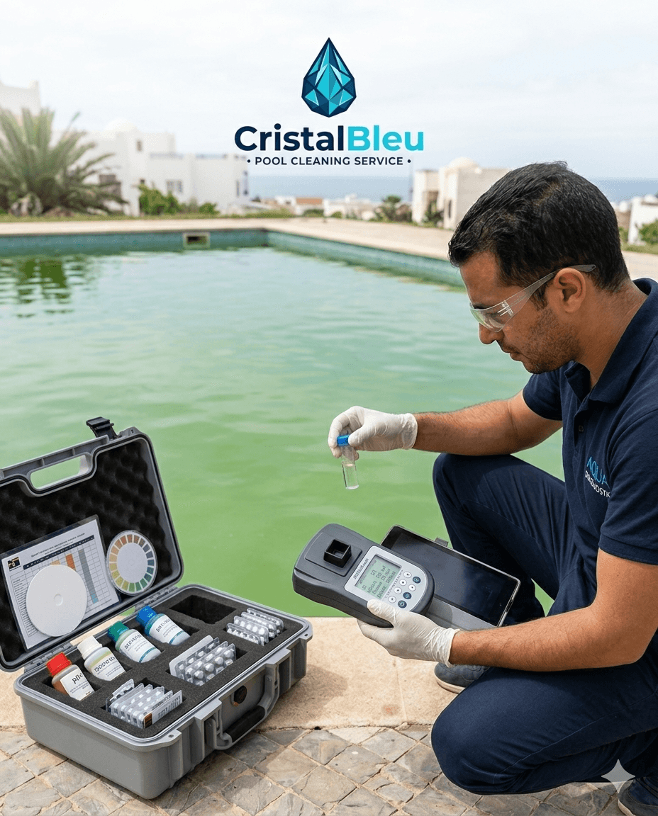 Technicien prélevant un échantillon d'eau pour analyse